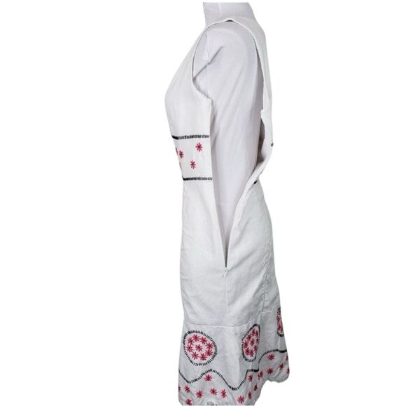 Tibi White Embroidered Linen & Cotton Dress + Jacket Set | Size 0 & XS - Picture 7 of 16